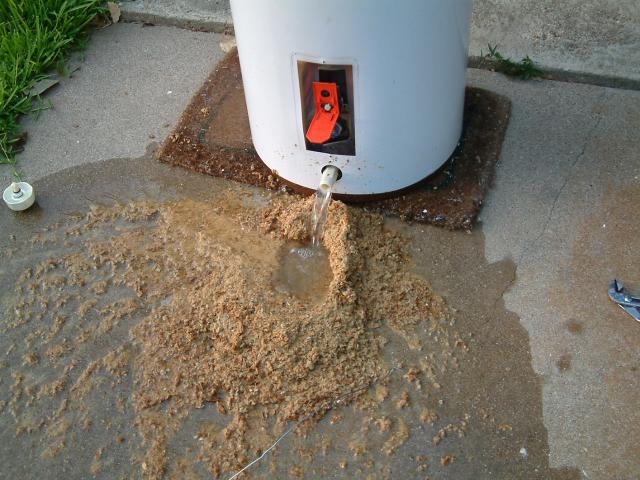 Nasty water heater sediment